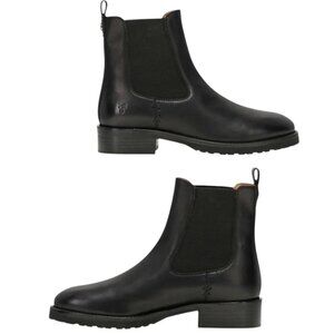 Frye Melissa Double Sole Chelsea Women's Boot Black Leather, Size 7 M